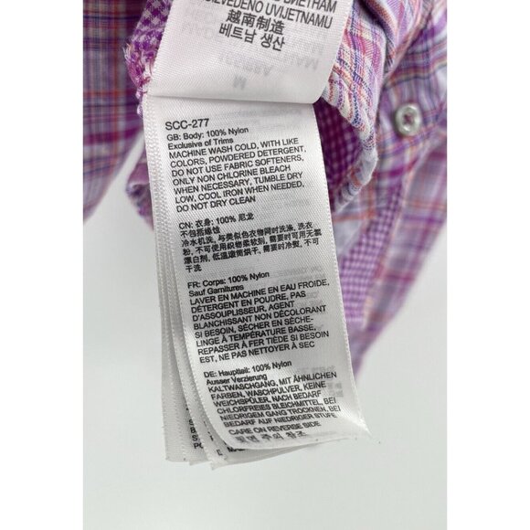 Marmot Women's‎ Purple Plaid Button Up Collared Roll Tab Sleeve Shirt Sz M - Picture 7 of 10